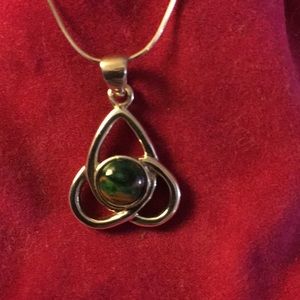 Celtic Trinity Necklace on Sterling Chain
